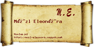Mözl Eleonóra névjegykártya
